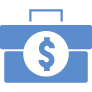 Icon Image of briefcase with cash